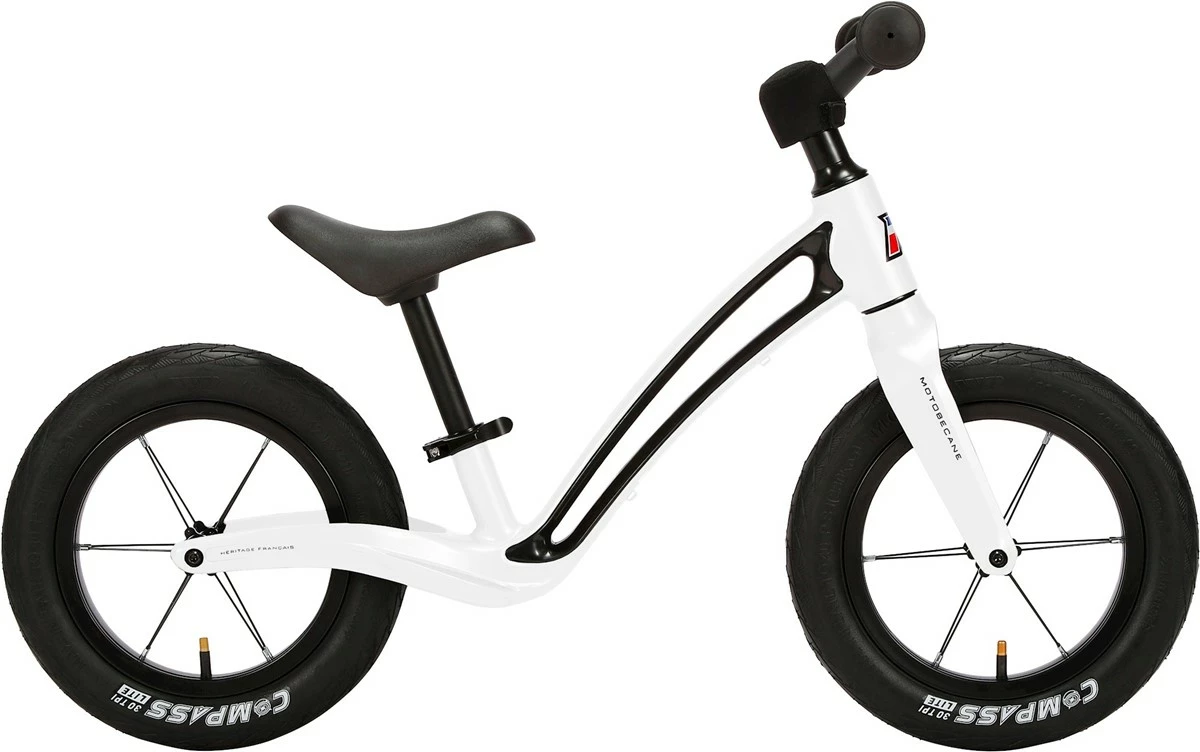 MBK Motobecane Roadie Løbecykel 12" Blank Hvid M. Sort 3 MBK Motobecane Roadie Løbecykel 12" Blank Hvid M. Sort