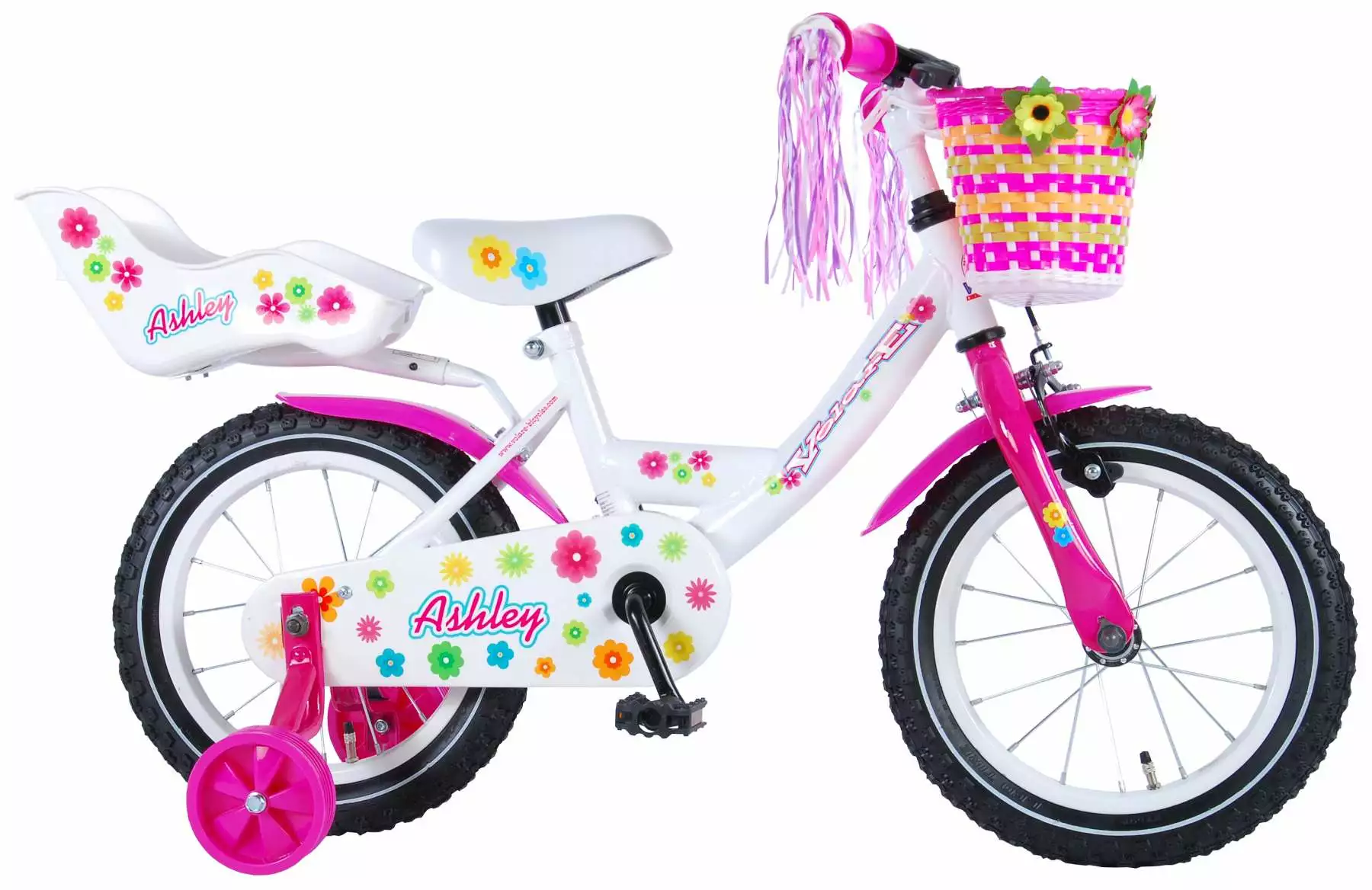Volare Ashley 14" Pigecykel Med Støttehjul 3 Volare Ashley 14" Pigecykel Med Støttehjul